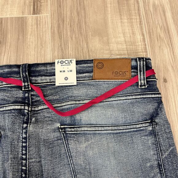 Focus Quality Goods Men's Striped/ Colorful Skinny Jeans Size W36 L32 - Picture 11 of 12